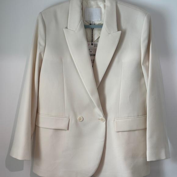 Zara ZW COLLECTION DOUBLE BREASTED JACKET size M NWT - Picture 4 of 13
